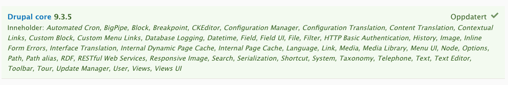 Drupal 9.3.5 update