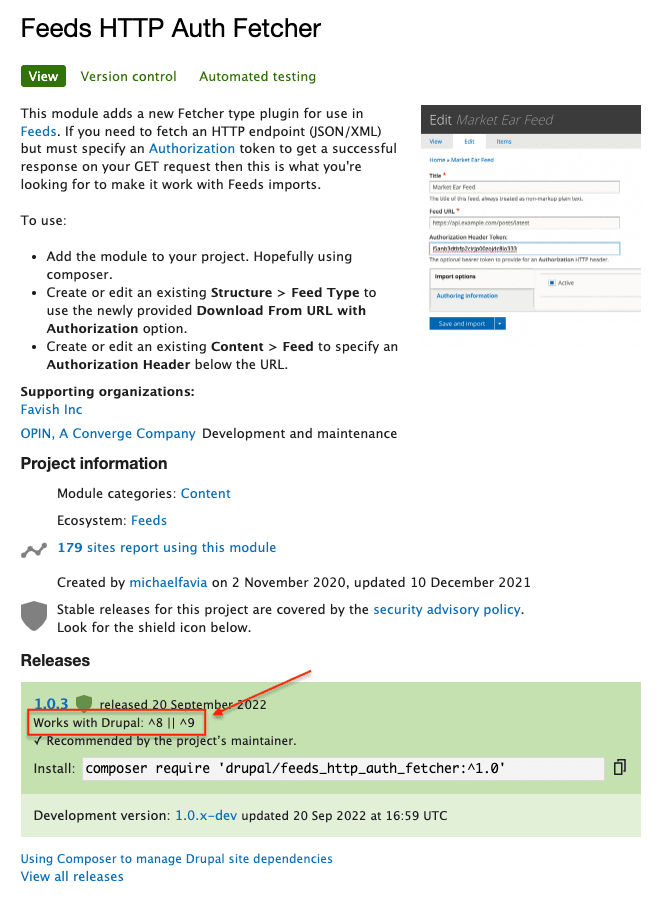Drupal 10 compatibility on a Drupal module project