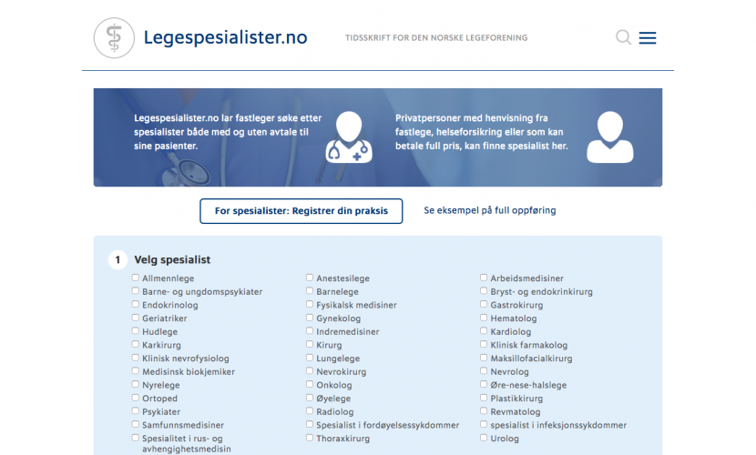 Legespesialister.no